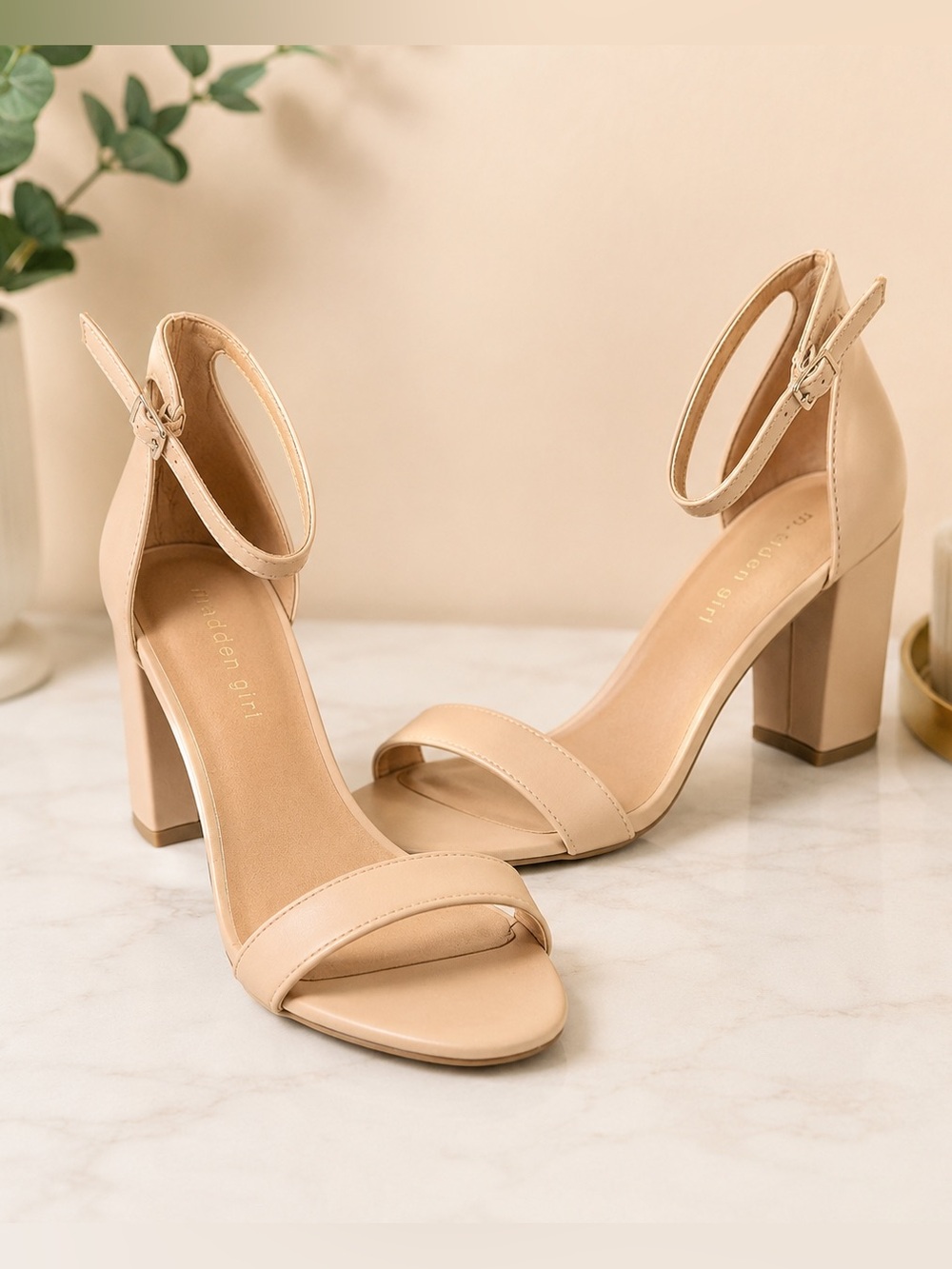 Madden Girl Blush Block Heel Sandals – Size 10 – NIB